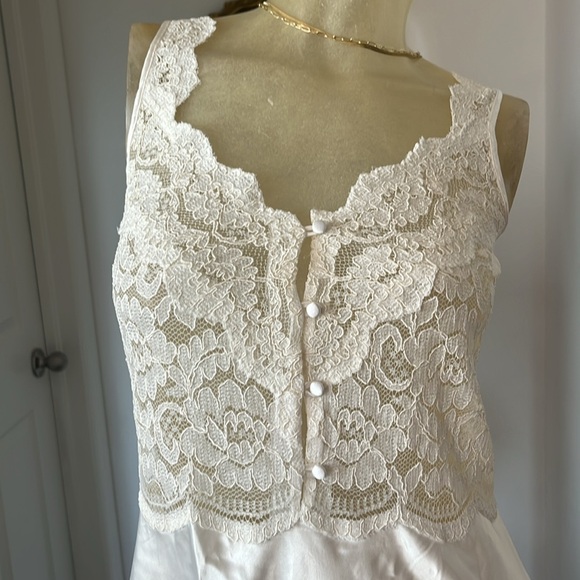Beautiful Satin & Lace Vintage St Michael Bridal Slip NWT - Picture 2 of 9